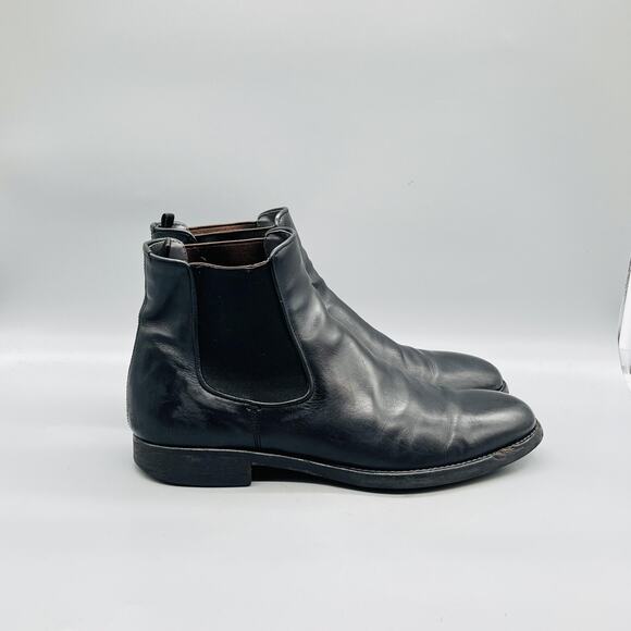 To Boot New York Boots Mens 9 Black Leather Adam Derrick Chelsea Ankle Shoes